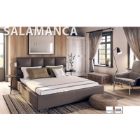 Forte - SALAMANCA Łóżko tapicerowane 120x200 | z pojemnikiem na pościel