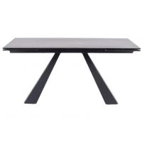 SIGNAL - SALVADORE CERAMIC II Stół rozkładany 120-180x80x76 | Ciemny Szary | Czarny mat