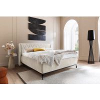 MC AKCENT - SARNIA Łóżko bez pojemnika 160x200 | Tkanina beż 4306 | SAR16021