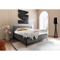 MC AKCENT - SARNIA Łóżko bez pojemnika 180x200 | Tkanina szara 4301 | SAR18011