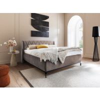 MC AKCENT - SARNIA Łóżko z pojemnikiem 140x200 | Tkanina beż 05 | SAR14043