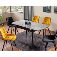 SIGNAL - SENTO 120 Stół rozkładany 80x120-180x76h | Szary | Czarny