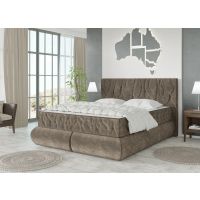 MPF MEBLE POLSKIE FIJAŁEK - SILVA Łóżko Kontynentalne z pojemnikiem | z materacem | 180x200