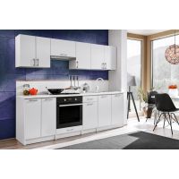 LAYMAN - KUCHNIA EKONOMICZNA ECOmodel ZESTAW KUCHENNY 2,4 m szafki górne połysk, szafki dolne płyta laminowana