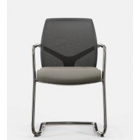 BGROUP - SKILL Krzesło Konferencyjne SKS50NB | Oparcie Siatkowe | Na płozie | Sztaplowanie do 2 sztuk