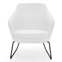 BGROUP - SNAG Fotel Konferencyjny SFL S90 | Stelaż Metalowy na płozie | Niskie Oparcie