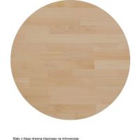 FAMEG - BASIC Blat średnica 120 | Lite drewno bukowe mikrowczep | Grubość blatu 3,8 cm
