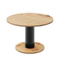 HUBERTUS - SOLO MINI Ława 80 | Dąb artisan | Czarny połysk | Dąb artisan