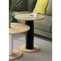 HUBERTUS - SOLO MINI Ława 60 | Dąb słoneczny | Czarny połysk | Dąb słoneczny