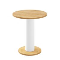 HUBERTUS - SOLO MINI Ława 60 | Dąb słoneczny | Biały połysk | Dąb słoneczny