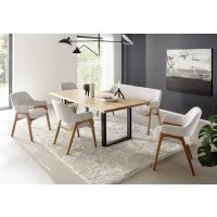 MC AKCENT - DEBA Stół drewniany 200x100 | Obrzeże proste | Stelaż U | DE20UXGW | DETGUSXL