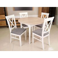 MOSKAŁA MEBLE - Stół Okrągły rozkładany ST-35 | Nogi białe