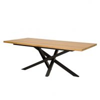 Drewmax - METAL | Dąb Stół | ST377 | 160x90 | Blat 4 cm