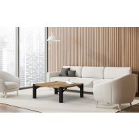 ORTUS - VITTORIO Jesion Stolik | Blat obłogowany | Grubość blatu 3 cm