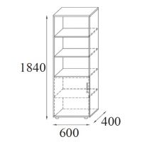 AMS Meble Biurowe - Regał Aktowy RG11 P/L | 5OH