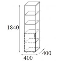 AMS Meble Biurowe - Regał Aktowy RG15 P/L | 5OH