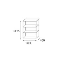 AMS Meble Biurowe - CLASSIC Regał Gabinetowy CS17 | 80x40 cm