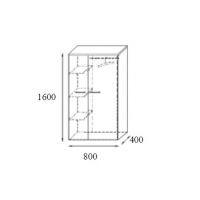 AMS Meble Biurowe - CLASSIC Szafa Gabinetowa CS8 | 80x40 cm