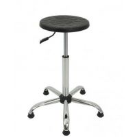 MAZUR KRZESŁA - PU 4 Taboret Chrom | Wysoki | Podnóżek | Na Stopkach