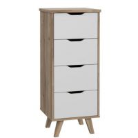 Forte - VANKKA VNKK311-L25 Komoda | Deska Dębowa / Biały