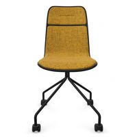 NOWY STYL - VAPAA Krzesło Ramowe FRAME CHAIR 4S W HB | Sklejka bukowa / Bejcowana z nakładkami tapicerowanymi | Bez podłokietników | Wysokie oparcie