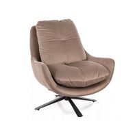 SIGNAL - VIVIEN Velvet Fotel | Ciemny beż | Bluvel 40 | z MR | DOSTĘPNY OD RĘKI