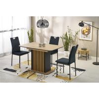 HALMAR - WILSON Stół rozkładany 120-158x77x77 | dąb artisan/czarny | z EU