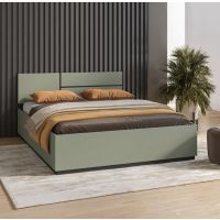 HELVETIA MEBLE WIERUSZÓW - CROSS S Łóżko 180 z pojemnikiem | Zgaszona zieleń | 24GWMY52